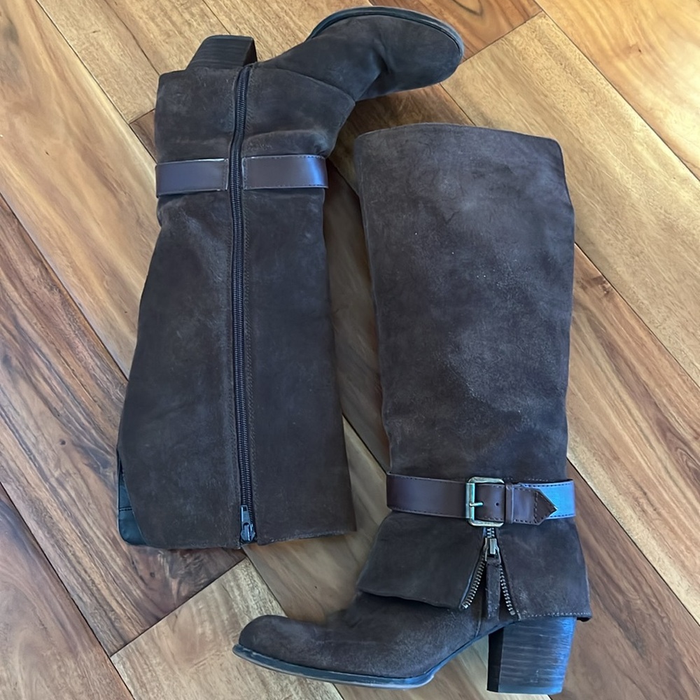 Nine West Charlene Brown Tall Riding Boots